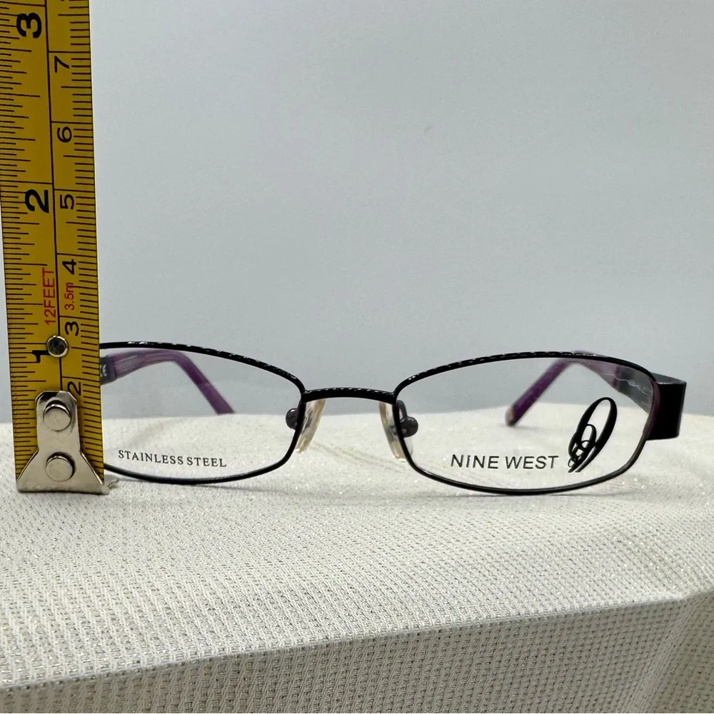 NWT Nine West NW448 Women's Purple Stainless Steel Eyeglasses Frames‎ 135mm
